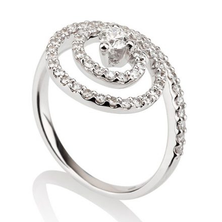 Spiral Diamonds Ring